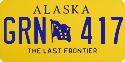 AK license plate GRN417