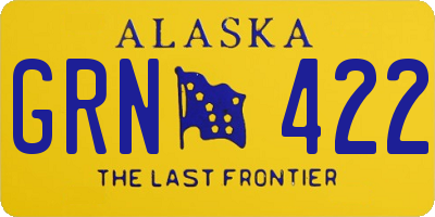AK license plate GRN422