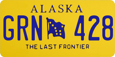 AK license plate GRN428