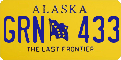 AK license plate GRN433