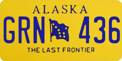 AK license plate GRN436