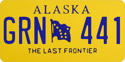 AK license plate GRN441