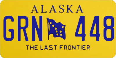 AK license plate GRN448