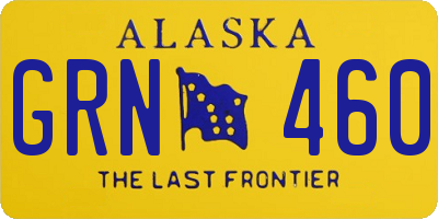 AK license plate GRN460