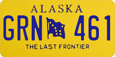 AK license plate GRN461