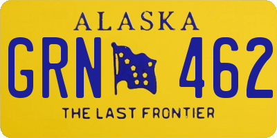 AK license plate GRN462