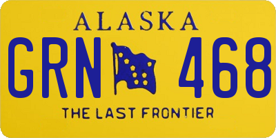 AK license plate GRN468