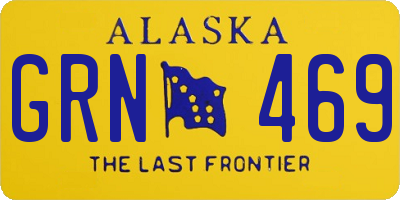 AK license plate GRN469