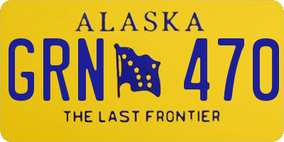AK license plate GRN470