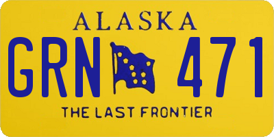 AK license plate GRN471