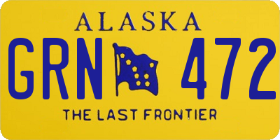 AK license plate GRN472