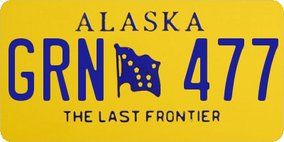 AK license plate GRN477
