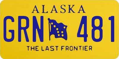 AK license plate GRN481