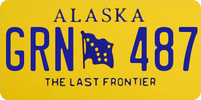 AK license plate GRN487