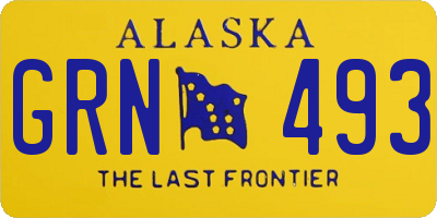 AK license plate GRN493