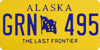 AK license plate GRN495
