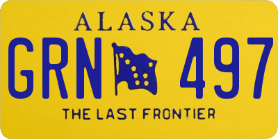 AK license plate GRN497
