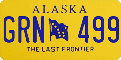 AK license plate GRN499