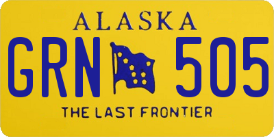 AK license plate GRN505