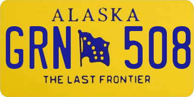 AK license plate GRN508