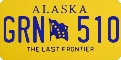 AK license plate GRN510