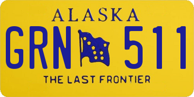 AK license plate GRN511