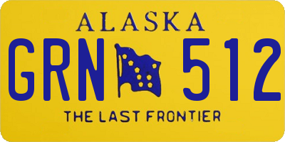 AK license plate GRN512