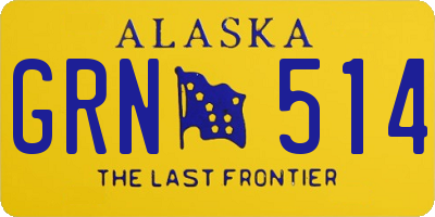 AK license plate GRN514
