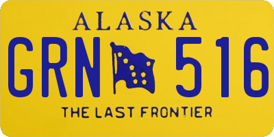 AK license plate GRN516