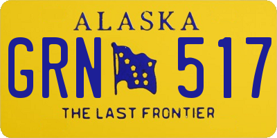 AK license plate GRN517