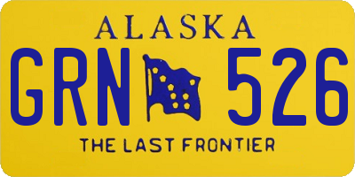 AK license plate GRN526