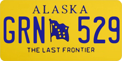 AK license plate GRN529