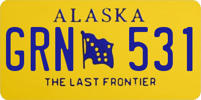 AK license plate GRN531