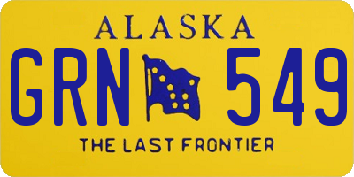 AK license plate GRN549