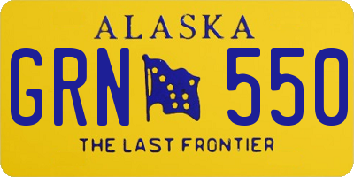 AK license plate GRN550