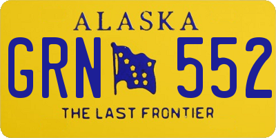 AK license plate GRN552