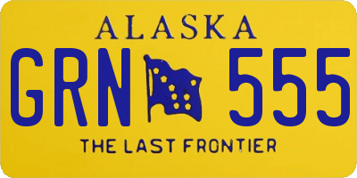 AK license plate GRN555