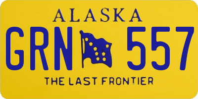 AK license plate GRN557
