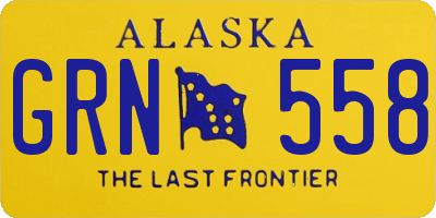 AK license plate GRN558
