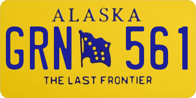 AK license plate GRN561