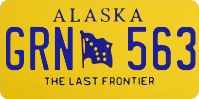 AK license plate GRN563