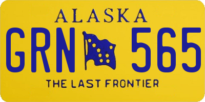 AK license plate GRN565