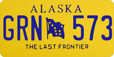 AK license plate GRN573