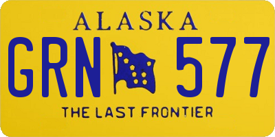 AK license plate GRN577