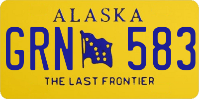 AK license plate GRN583