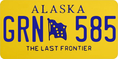 AK license plate GRN585