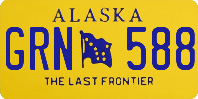 AK license plate GRN588