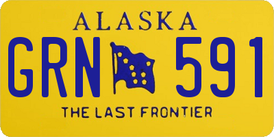 AK license plate GRN591