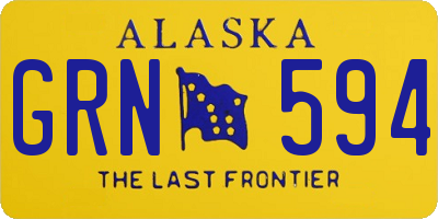 AK license plate GRN594
