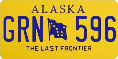 AK license plate GRN596